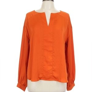 Ann Taylor: Orange Long Sleeve Women's Blouse